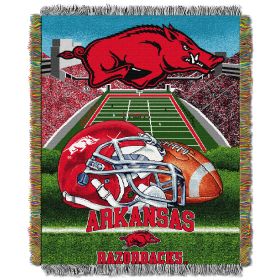 Arkansas OFFICIAL Collegiate "Home Field Advantage" Woven Tapestry Throw