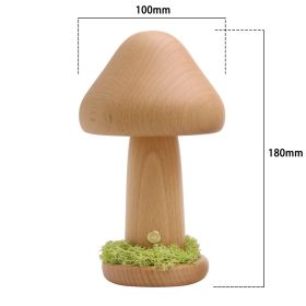 Twist Head Mushroom Small Night Lamp Warm Light Touch (Option: Monochrome Warm Light-Large Beech Usb Charging)