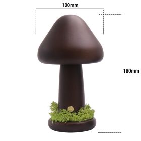 Twist Head Mushroom Small Night Lamp Warm Light Touch (Option: Tricolor Light-Large Brown Usb Charging)