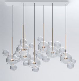 Soap Bubble Mickey Chandelier LED Living Room Bedroom Dining Room Glass (Option: 7lights 34ball tuba)