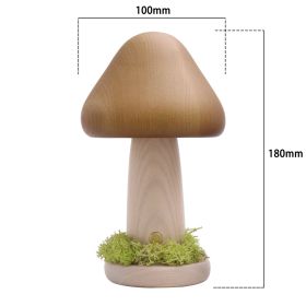 Twist Head Mushroom Small Night Lamp Warm Light Touch (Option: Monochrome Warm Light-Large Walnut Usb Charging)