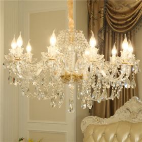 Luxury Crystal Chandelier In Living Room (Option: 10Lights with LED)