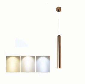 French Gold Long Cylindrical Chandelier (Option: 6x50CM Spotlight)