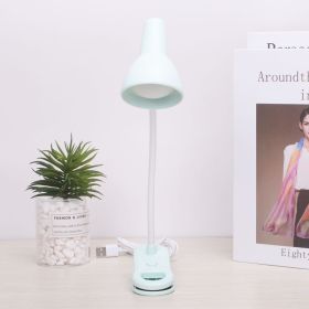 New Fashion USB Bedside Reading Light (Option: Clip USB Type Emerald Green)