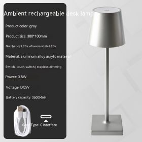 Charging Bar Table Lamp Touch Dimming (Option: Warm Light-Gray)