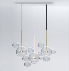 Soap Bubble Mickey Chandelier LED Living Room Bedroom Dining Room Glass (Option: 3light14ball size straight row)