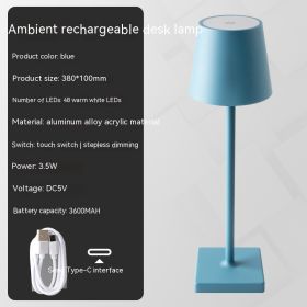 Charging Bar Table Lamp Touch Dimming (Option: Warm Light-Blue)