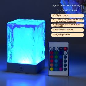 Crystal Atmosphere Simple Desktop Night Light Touch (Option: Crystal Lamp Warm White Light-USB)