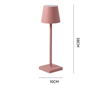 Aluminum LED Charging Table Lamp (Option: Pink-All aluminum)