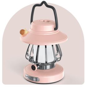 Retro Camping Night Light Charging Portable Outdoor (Option: Pink-USB)