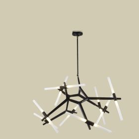 Modern Irregular Living Room Minimalist Dining Room Chandelier (Option: Black-18heads-Convention)