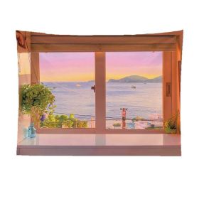 False Window Window Scenery Background Cloth (Option: Meet by chance-70x100cm)