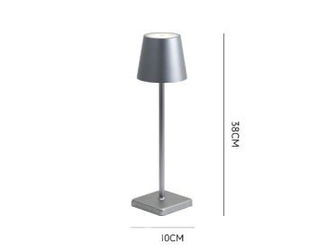 Aluminum LED Charging Table Lamp (Option: Grey-All aluminum)