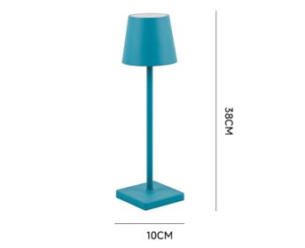 Aluminum LED Charging Table Lamp (Option: Blue-All aluminum)