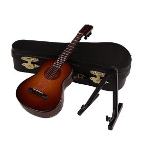 Mini Classical Guitar Wooden Miniature Guitar Model Musical Instrument Guitar Decoration Gift Decor For Bedroom Living Room (type: U15049S2)