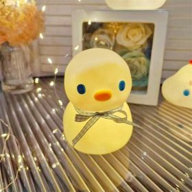 Cartoon Luminous Night Market Stall Led Small Night Lamp Christmas Gift (Option: Cocoa Duck White Blue)