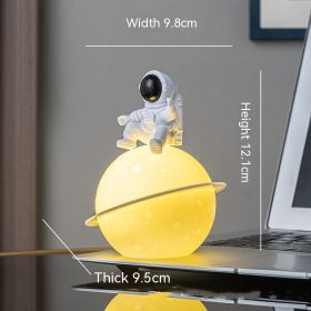 Astronaut Small Night Lamp Table Decoration Atmosphere Ornaments (Option: Black Astronaut Planet Light)