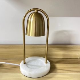 Bedroom Aromatherapy Melting Candle Lamp (Option: Golden white marble-AU)