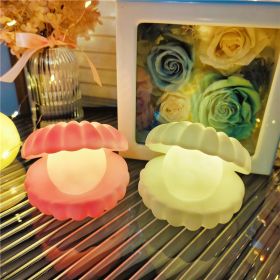 Cartoon Luminous Night Market Stall Led Small Night Lamp Christmas Gift (Option: Small Shell Powder)