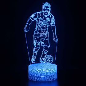 Led Small Night Lamp Football Player Colorful Touch Ambience Light (Option: Crack Base Touch 16 Colors-ZB 1183)