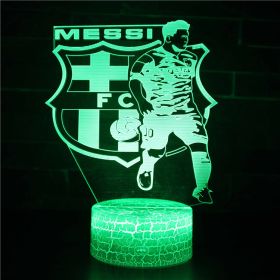 Led Small Night Lamp Football Player Colorful Touch Ambience Light (Option: Crack Base Touch 16 Colors-ZB 420)