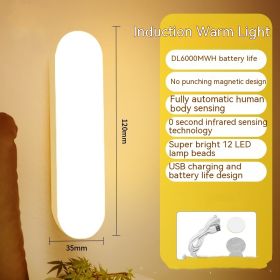 Smart Human Induction Rechargeable Small Night Lamp (Option: 3W-Warm Light)