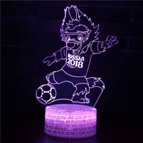 Led Small Night Lamp Football Player Colorful Touch Ambience Light (Option: Crack Base Touch 16 Colors-ZB 425)