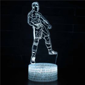 Led Small Night Lamp Football Player Colorful Touch Ambience Light (Option: Crack Base Touch 16 Colors-ZB 426)