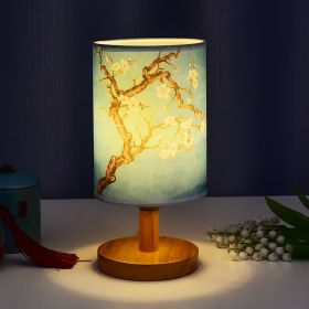 Cozy Table Lamp Bedroom Bedside Chinese Style Literary Decoration B & B Led Night Simple (Option: Warm Light Button-Magnolia)