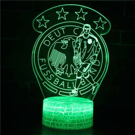 Led Small Night Lamp Football Player Colorful Touch Ambience Light (Option: Black Base Touch 16 Colors-ZB 412)