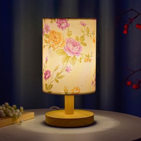 Cozy Table Lamp Bedroom Bedside Chinese Style Literary Decoration B & B Led Night Simple (Option: Warm Light Button-Blooming Riches)