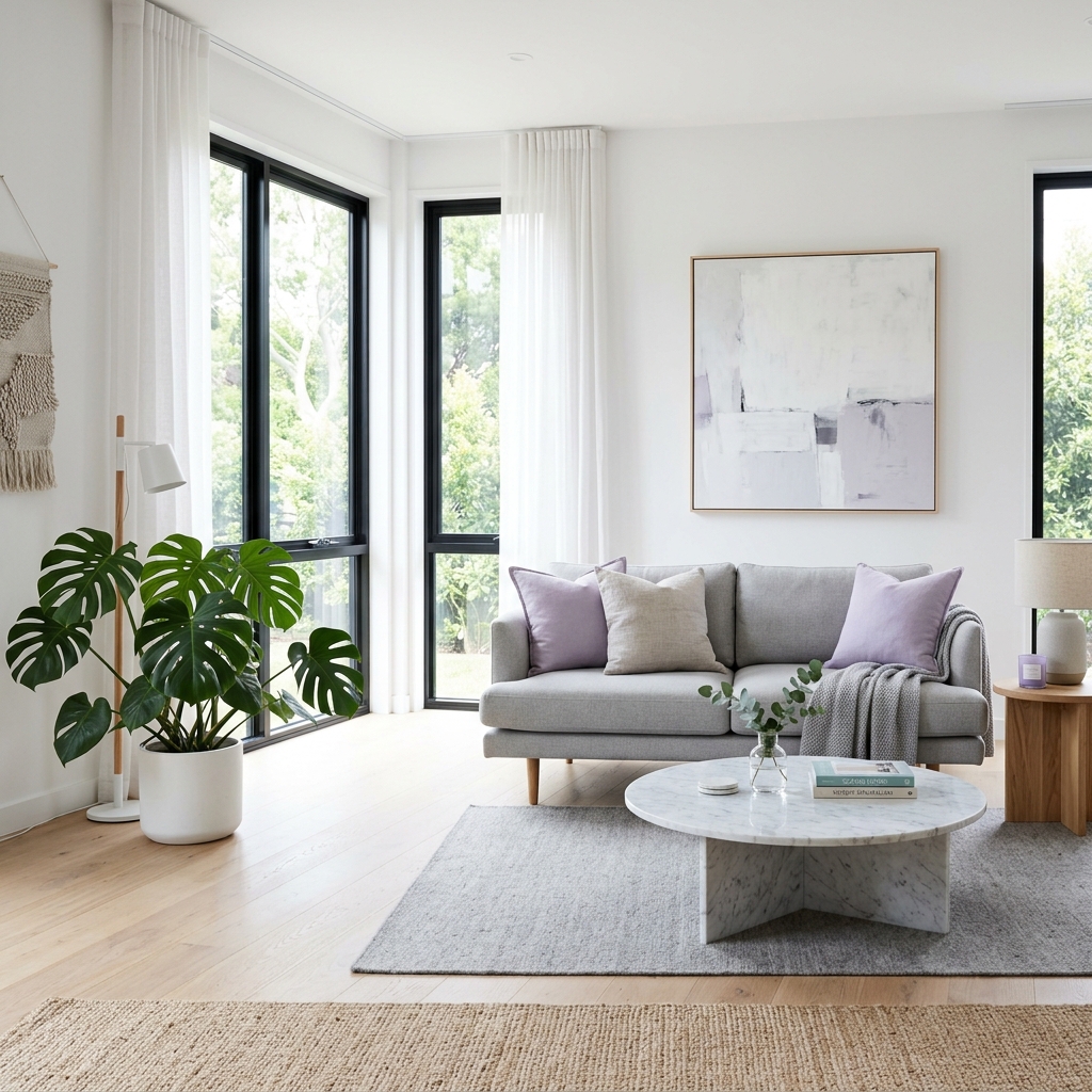 Scandinavian minimalist living room