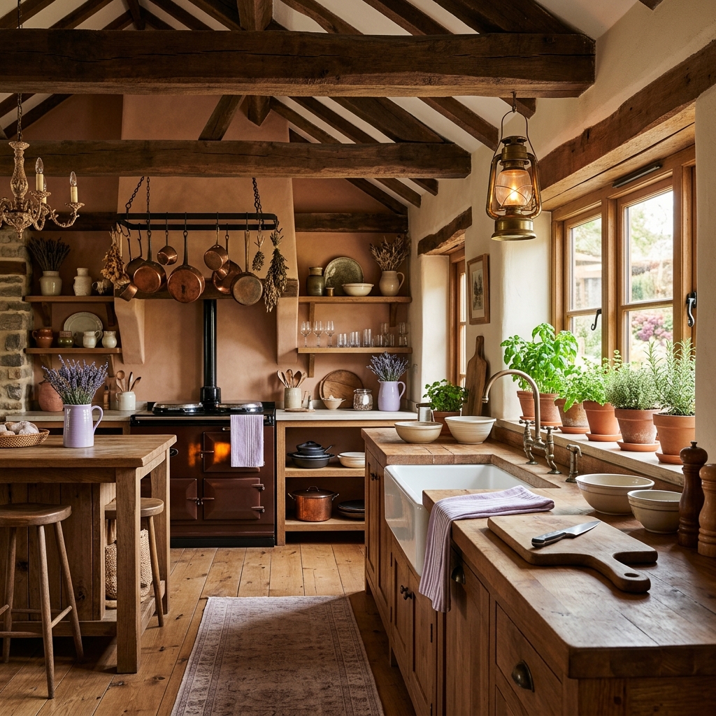 Warm rustic kitchen