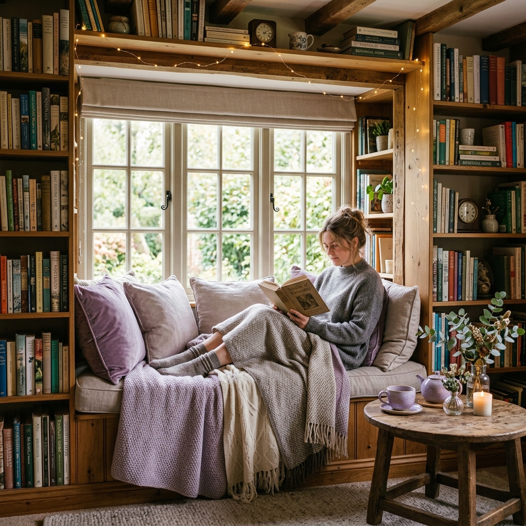 Cozy reading nook