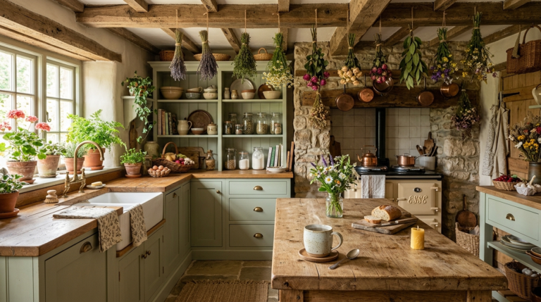 A Summer Tale of Cottagecore Charm in Rustic Kitchens