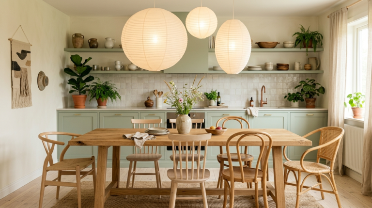 16 Cozy Ideas for a Japandi Inspired Kitchen and Dining Room
