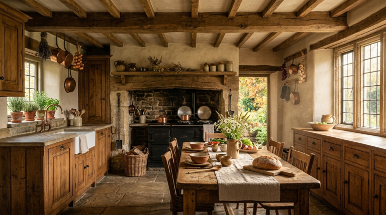 The Timeless Charm of Rustic Wood and Stone Kitchens