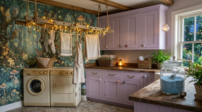 A Whimsical Guide to Upcycling Your Boring Laundry Room